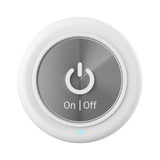 White button with on / off switch on white background