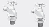 AKW Cross Head Bath Taps (pair) - Adaptation Supplies