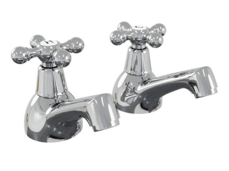 AKW Cross Head Bath Taps (pair) - Adaptation Supplies