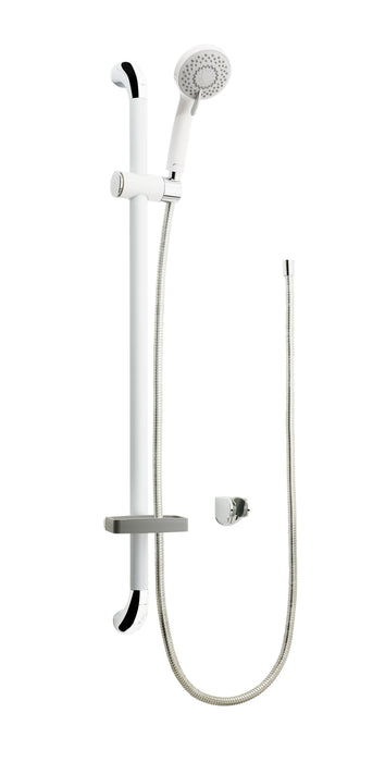 AKW Care Shower Accessory Kit With Rail White 2m Hose