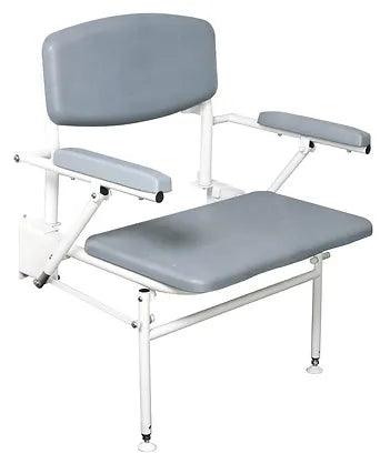 Wall Mounted Folding Seat with Arms & Back 600mm