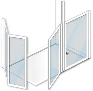 MOD 6 Half Height Shower Doors - Adaptation Supplies