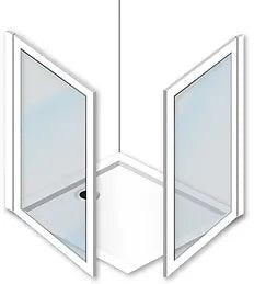 MOD 8 Half Height Shower Doors - Adaptation Supplies