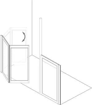 MOD 4 Half Height Shower Doors - Adaptation Supplies