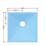 AKW Tuff Form Wetroom Former with TF75 Stainless Steel Tiled Waste - Adaptation Supplies