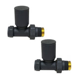anthracite grey valves on a white background