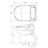 Technical dimension drawing of a toilet with front and side elevations, showing measurements such as 540, 368, 490, 455, 185, 100, 160, and 27 on a white background.