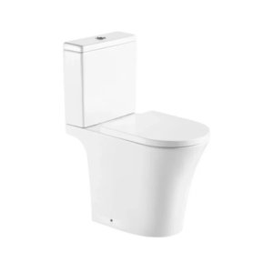 White toilet on a white background