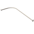 Curved metal curtain rod on a white background