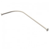 Curved metal curtain rod on a white background