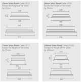 Dimensions for all 4 sizes