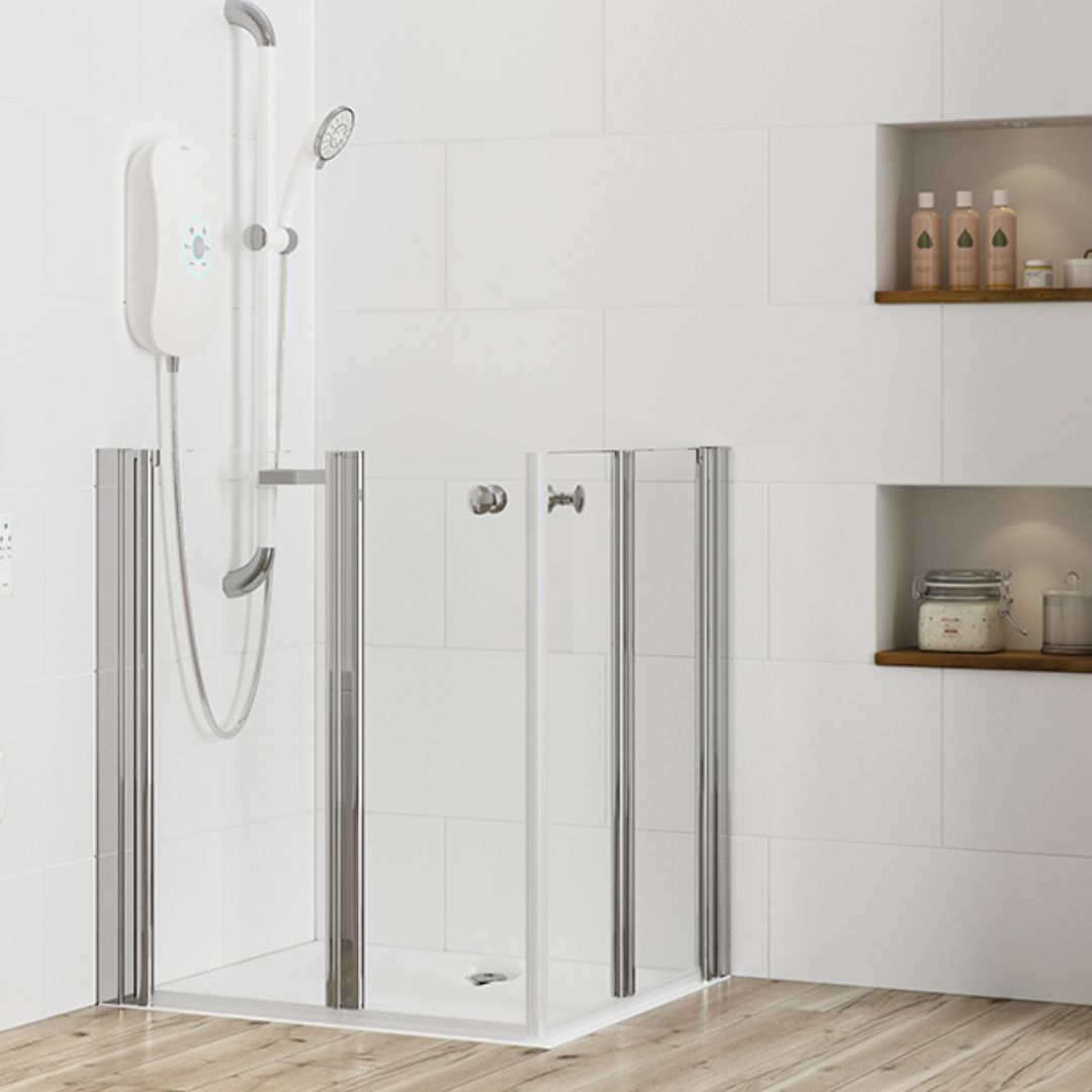 AKW Larenco Corner Half Height Shower Door