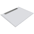 Close up of linear wetroom former on white background