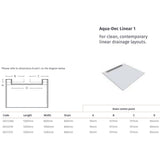 Dimensions of the aqua-dec linear 1