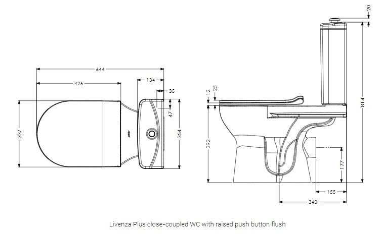 AKW Livenza Plus CC Standard Height WC Suite