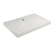 White rectangular shower tray on a white background