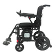 Black electric wheelchair on a white background