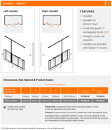 AKW Option P Half Height Shower Screen, Care Screen