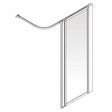 Shower enclosure with a white background