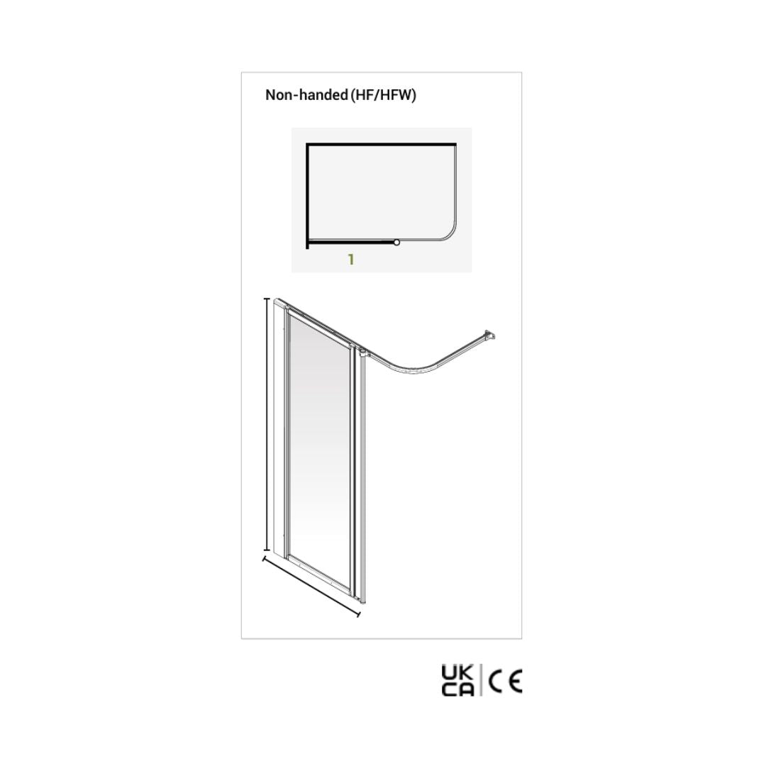 AKW Option HFW Full Height Shower Screens Silverdale