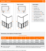 AKW Option D Half Height Shower Screens 750mm Care Screens