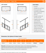 AKW Option PW Half Height Shower Screen, Care Screen