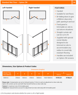 AKW Option ZW Half Height Shower Screens, Care Screens