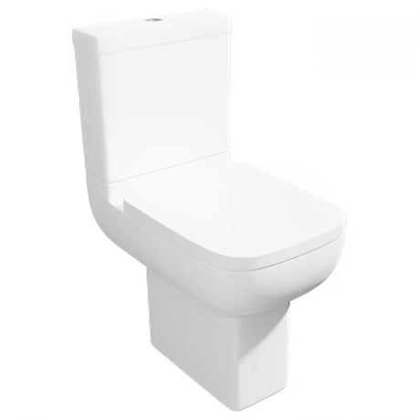 White toilet bowl on a white background