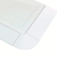 Close-up of a white  corner ramp on a white background