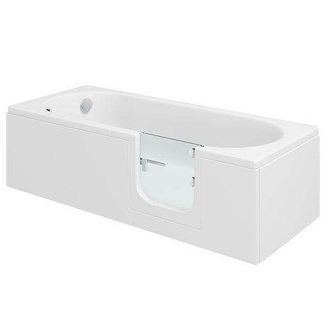 White rectangular bathtub on a white background