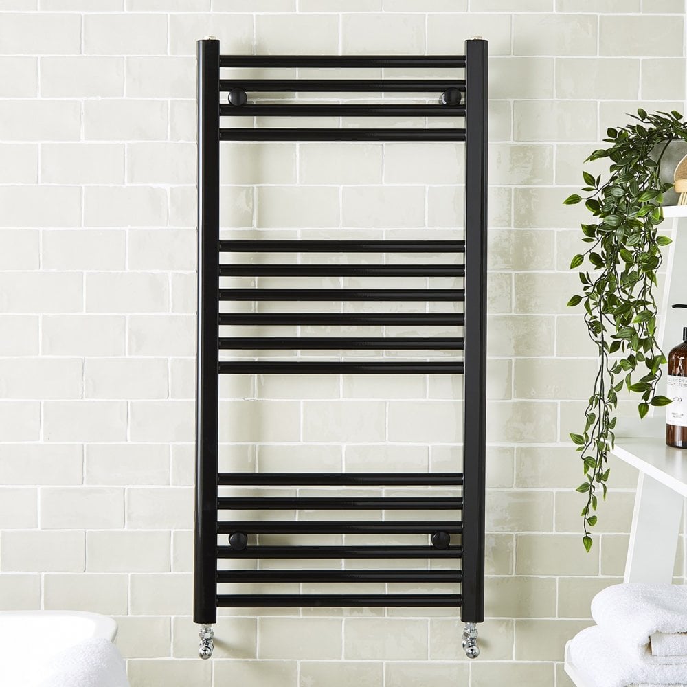 Kartell K-Rail 22mm Straight Heated Ladder Towel Rail - Black