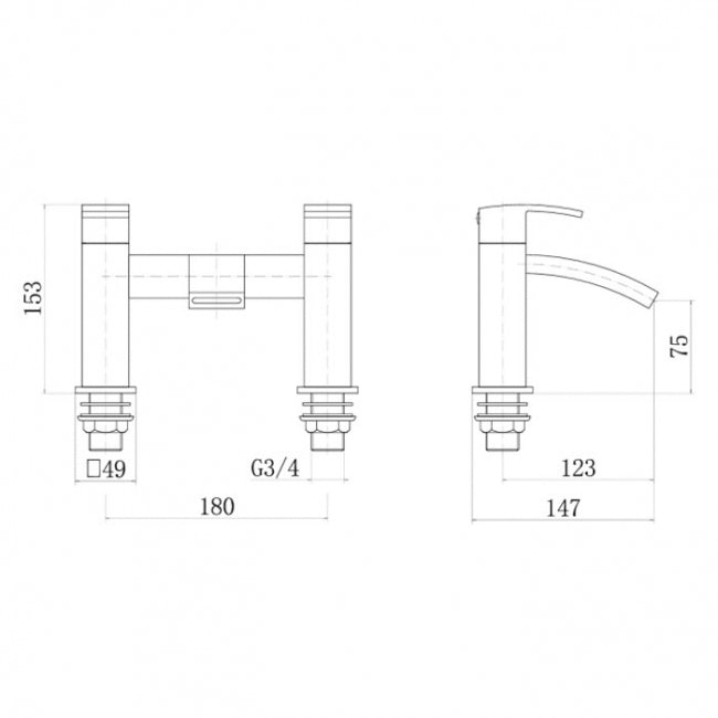 Tap dimensions