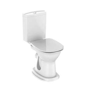 White toilet plinth in place on a white background