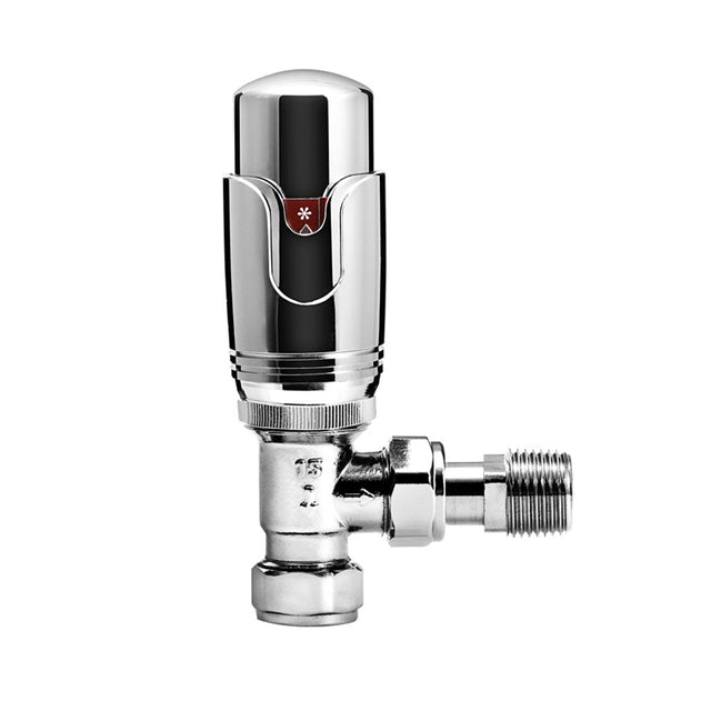 Chrome valve on white background