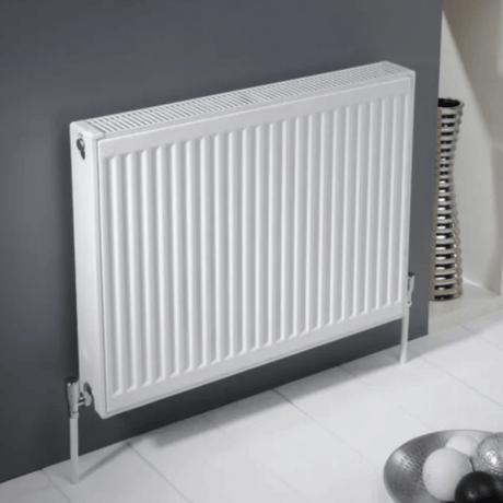White radiator in modern setting