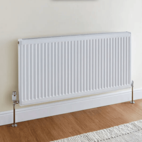 White radiator in modern setting