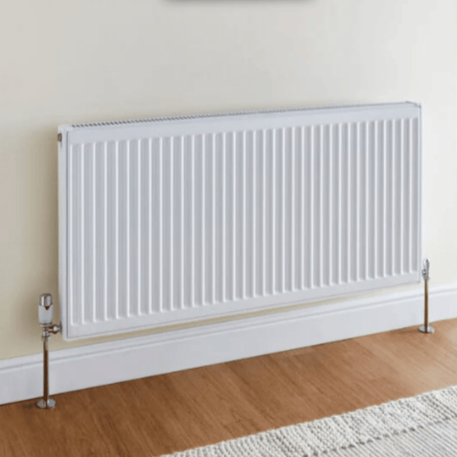 White radiator in modern setting