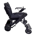 Black wheelchair on white background