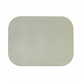 Rectangular light gray cushion on a white background