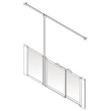 AKW Option PW Half Height Shower Screen, Care Screen