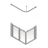 AKW Option A Half Height Shower Screens Silverdale - Frosted