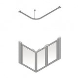 AKW Option A Half Height Shower Screens Silverdale - Frosted