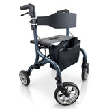 Dark grey rollator on white background
