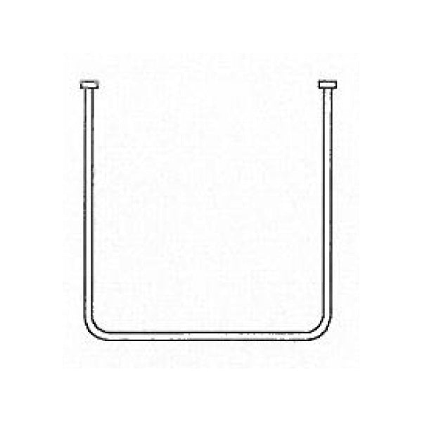 AKW U Shaped White Curtain Rail