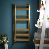 Kartell K-Rail 22mm Straight Heated Ladder Towel Rail - Brass
