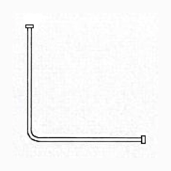 AKW L shaped White Curtain Rail
