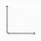 AKW L shaped White Curtain Rail