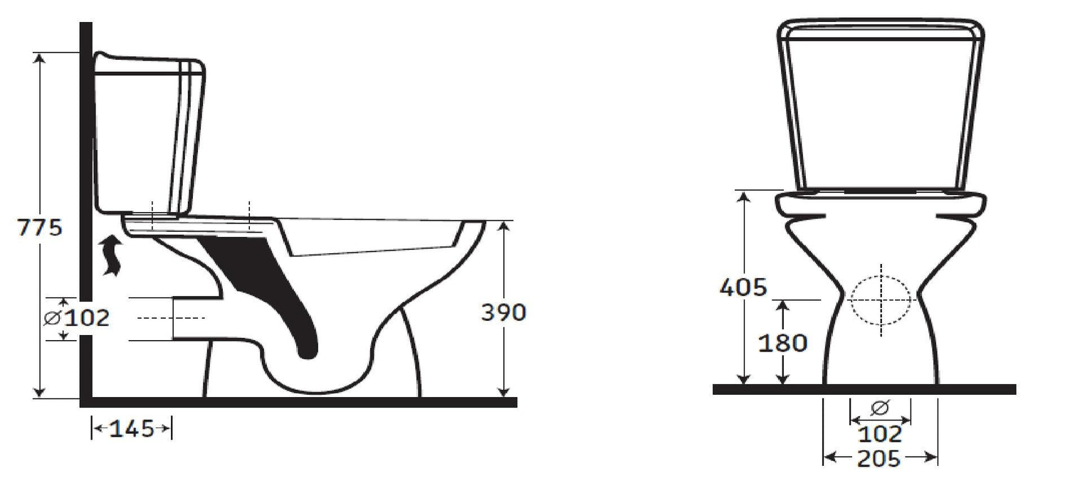 AKW Livenza Sanitaryware - Cistern and Flush Mechanism