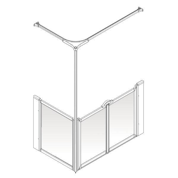 AKW Option C Half Height Shower Screens 750mm Care Screens
