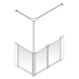 AKW Option C Half Height Shower Screens 750mm Care Screens